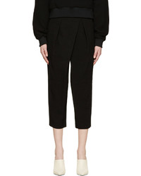 Chloé Black Asymmetrical Textured Trousers