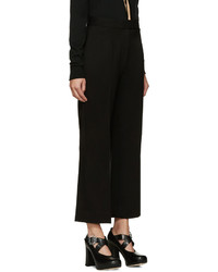 Marc Jacobs Black Compact Jersey Trousers