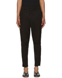 Issey Miyake Black Cotton Jodhpur Trousers