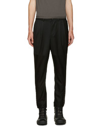 D.gnak By Kang.d Black Cropped Eyelet Trousers