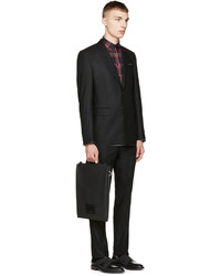 Givenchy Black Flannel Pleated Trousers