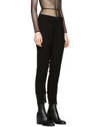 Ann Demeulemeester Black Mustang Cropped Trousers
