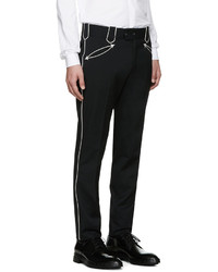 Dolce & Gabbana Black Piping Trousers