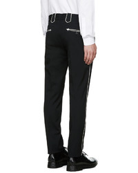 Dolce & Gabbana Black Piping Trousers