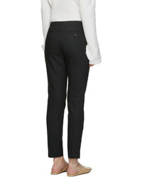 Helmut Lang Black Polished Ankle Trousers