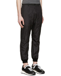 08sircus Black Quilted Nylon Trousers