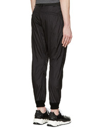 08sircus Black Quilted Nylon Trousers