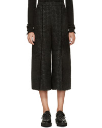 Proenza Schouler Black Tweed Cropped Trousers