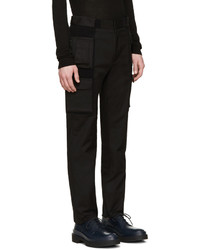 Calvin Klein Collection Black Velcro Cargo Trousers