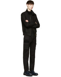 Calvin Klein Collection Black Velcro Cargo Trousers