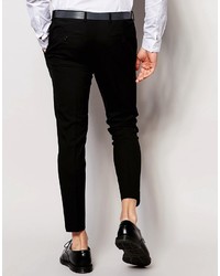 Asos Brand Super Skinny Cropped Smart Pants In Black