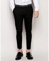 Asos Brand Super Skinny Cropped Smart Pants In Black