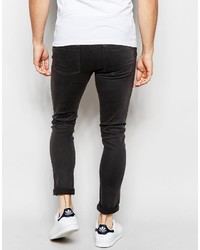 Asos Brand Super Skinny Pants In Heavy Twill