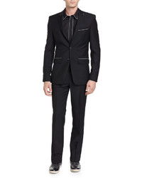 Givenchy Chain Trim Flat Front Trousers