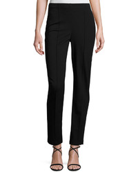 St. John Collection Ponte Cropped Pull On Pants Black
