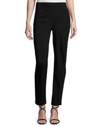 St. John Collection Ponte Cropped Pull On Pants Black