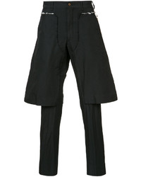 Comme des Garcons Comme Des Garons Homme Plus Layered Tailored Cropped Trousers