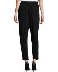 Eileen Fisher Crinkle Crepe Slouchy Ankle Pants Plus Size