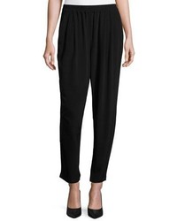 Eileen Fisher Crinkle Crepe Slouchy Ankle Pants Plus Size