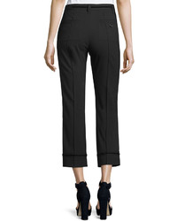 Marc Jacobs Cropped Stretch Wool Pants Black