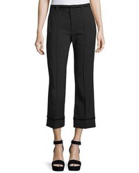 Marc Jacobs Cropped Stretch Wool Pants Black