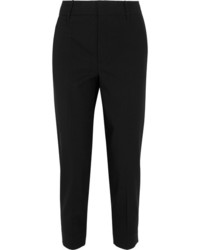 Vince Cropped Wool Blend Trousers Black