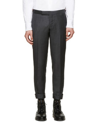 Thom Browne Dark Grey Skinny Trousers