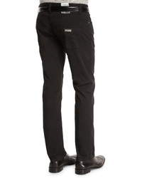 Armani Collezioni Five Pocket Stretch Cotton Pants Black