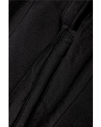 Haider Ackermann Frayed Jersey Trimmed Cotton Twill Track Pants Black
