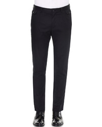 Dolce & Gabbana Front Pocket Slim Fit Dress Pants Black