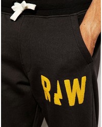 G Star G Star Sweat Pants Grount Tapered Fit Cuffed In Raven