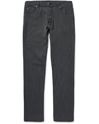 James Perse Gart Dyed Stretch Cotton And Linen Blend Trousers