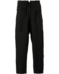 Ann Demeulemeester Jacquard Cropped Trousers