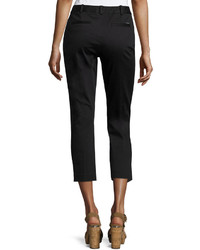MICHAEL Michael Kors Michl Michl Kors Miranda Crepe Cropped Ankle Pant Black