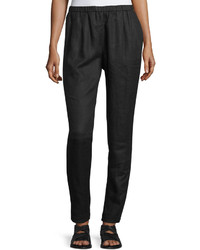 Eileen Fisher Organic Linen Slouchy Pants Black