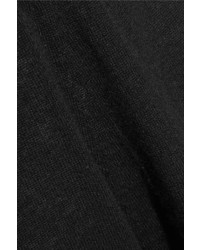 The Row Pepita Cashmere And Silk Blend Pants Black