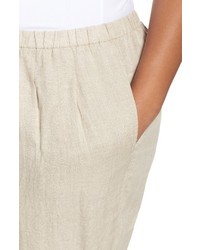Eileen Fisher Plus Size Organic Linen Slouchy Pants