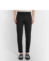 Dolce & Gabbana Slim Fit Piped Stretch Cotton Trousers