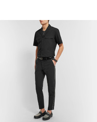 Dolce & Gabbana Slim Fit Piped Stretch Cotton Trousers