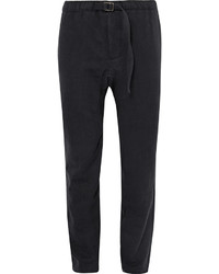 Fanmail Slim Fit Tapered Hemp And Organic Cotton Blend Twill Trousers