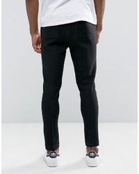 Asos Tall Skinny Crop Smart Heritage Pants In Black