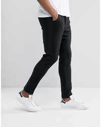 Asos Tall Skinny Crop Smart Heritage Pants In Black