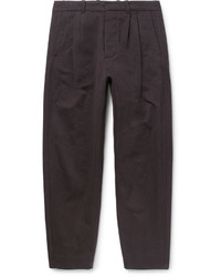 Fanmail Tapered Pleated Organic Cotton Trousers