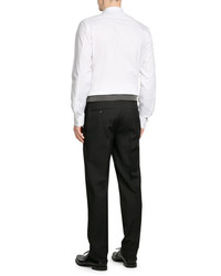 Alexander McQueen Wool Mohair Pants With Stud Embellished Waistband