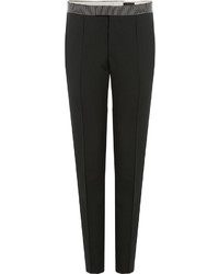 Alexander McQueen Wool Mohair Pants With Stud Embellished Waistband