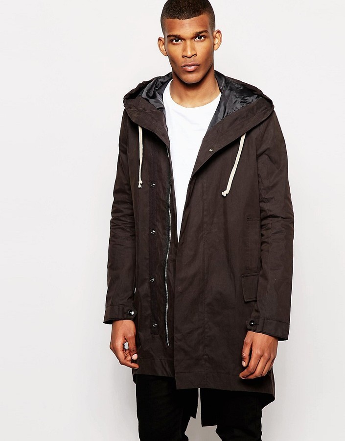 asos fishtail parka