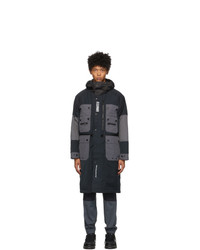 Colmar by White Mountaineering Black And Grey Down Pockets Coat