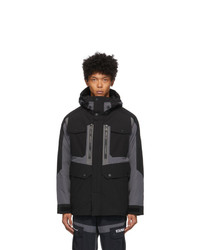 Colmar by White Mountaineering Black And Grey Down Pockets Jacket