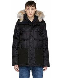 Canada Goose Black Black Label Down And Fur Callaghan Parka