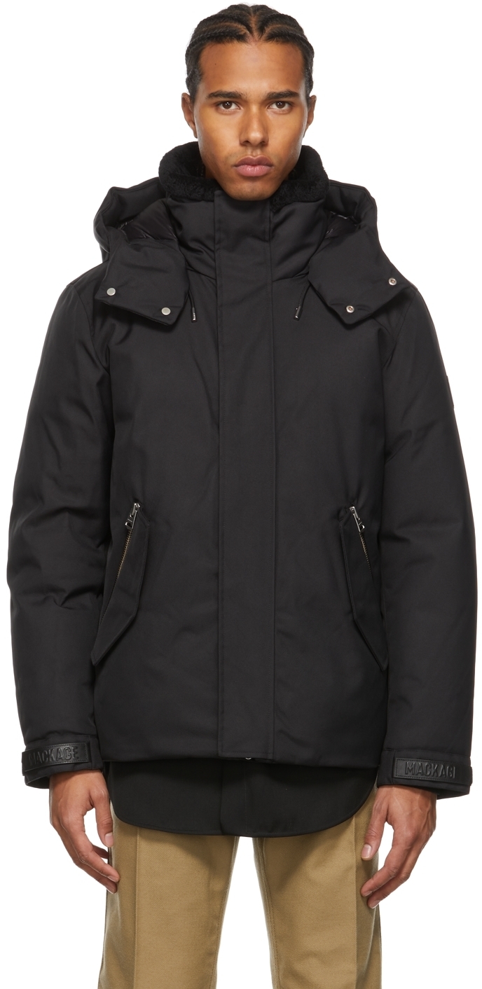 Mackage Black Down Sidney Coat, $1,150 | SSENSE | Lookastic